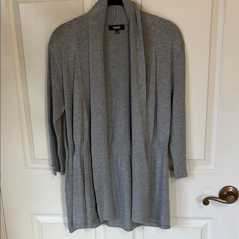 Premise Gray Open Cardigan